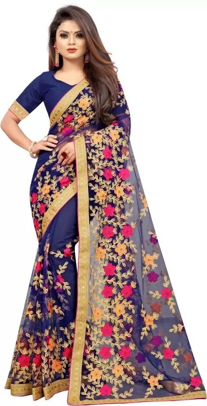 Embroidered Georgette Saree